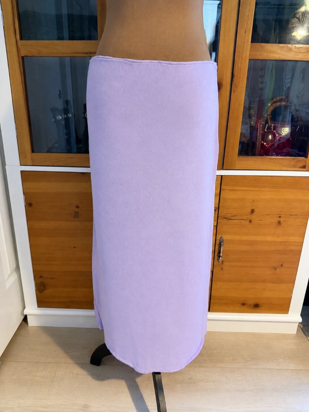 Abercrombie & Fitch Midi Skirt in Lavender Size XL
